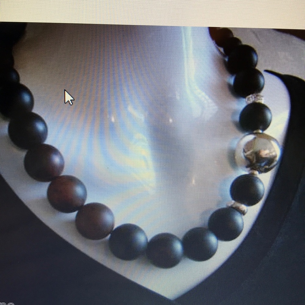 Silpada Sterling Silver Brown Bead Necklace